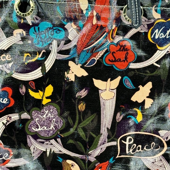 Sakroots By The Sak Artist Circle
Black Peace Boho Print Tote Bag Coated Canvas - Picture 3 of 8